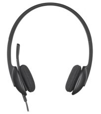 Компьютерная гарнитура Logitech USB Headset H340 проводные темно-серый